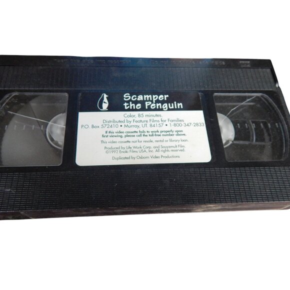 SCAMPER THE PENGUIN vintage VHS in generic paper VHS case - Picture 2 of 4